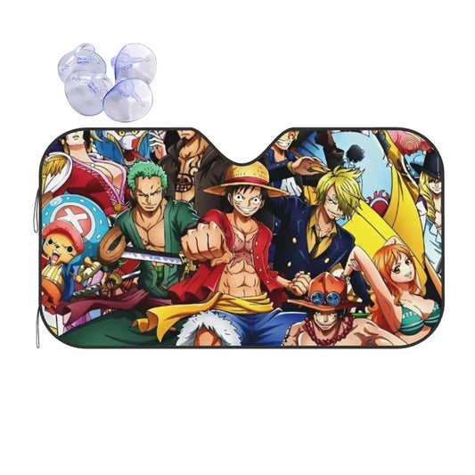 Pare-soleil Avant One Piece - Collage Visages Équipage Classique