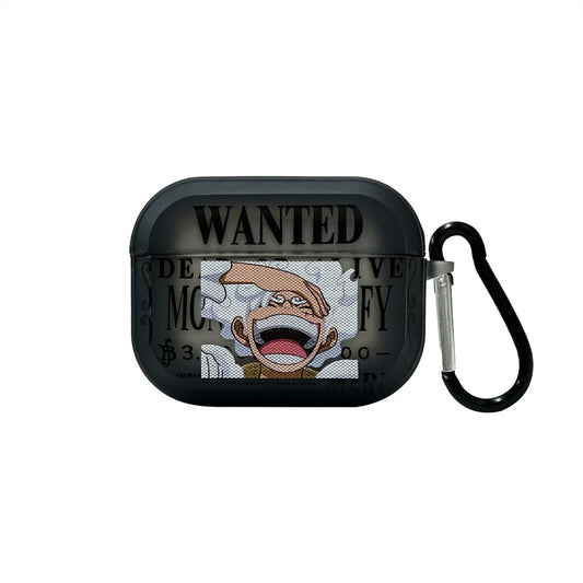 Étui AirPods One Piece – Affiche Wanted Manga
