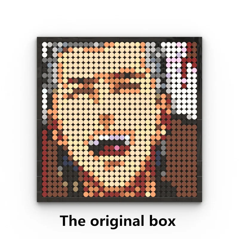 One Piece Pixel Art Mosaic Painting - Ritratto di Roronoa Zoro (mattoni)