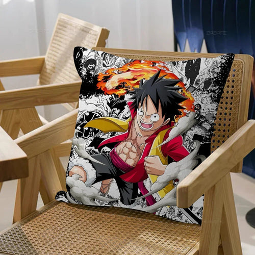 Funda de cojín de One Piece - Luffy Gear 4 en combate