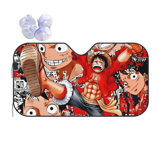 Pare-soleil Avant One Piece - Duel Épique Luffy vs Kaido