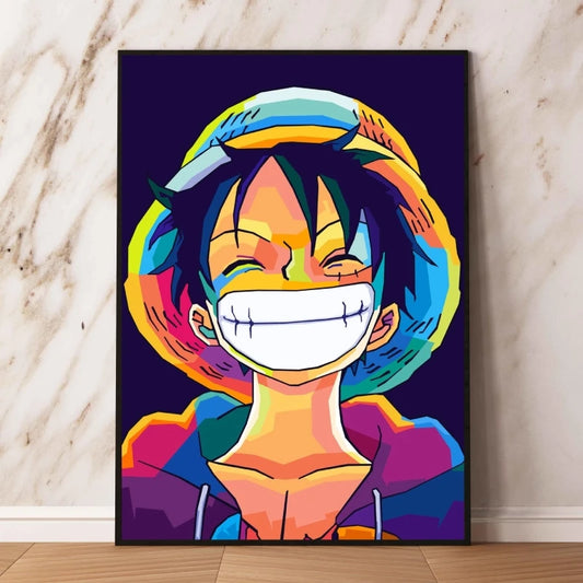 Tableau One Piece Pop Art - Monkey D. Luffy Sourire Éclatant