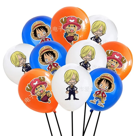 Bouquet de Ballons One Piece - Portraits de l'Équipage (Couleurs Variées)