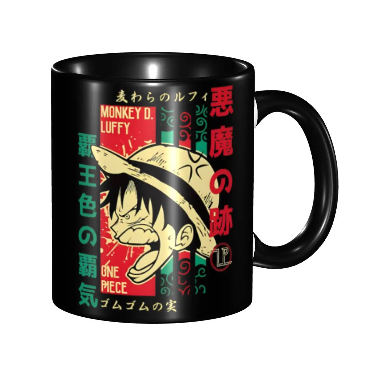 Tazza One Piece - Luffy Wanted e calligrafia