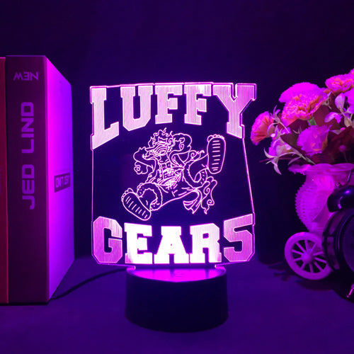 Lámpara LED nocturna de One Piece - Luffy Gear 5 Transformation (Morado)
