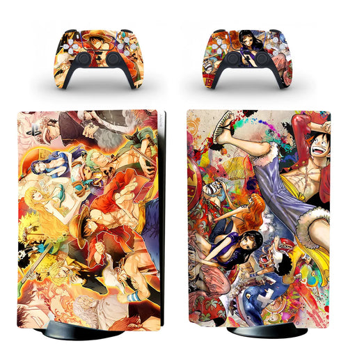 Pegatinas de One Piece para PS5: Colores de la tripulación del Sombrero de Paja