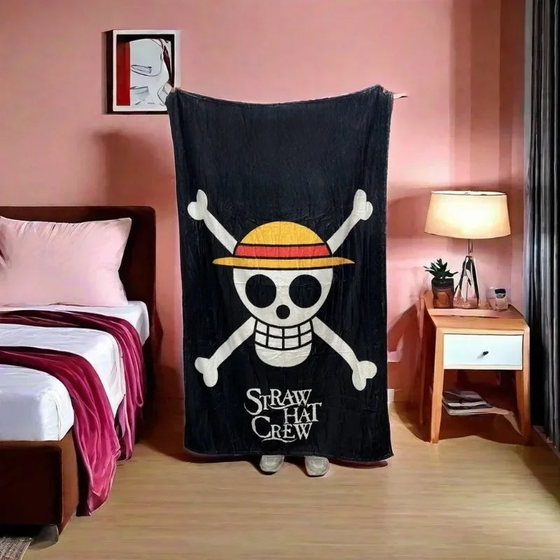 Manta de One Piece - Logotipo de Jolly Roger Mugiwara (100 x 150 cm)