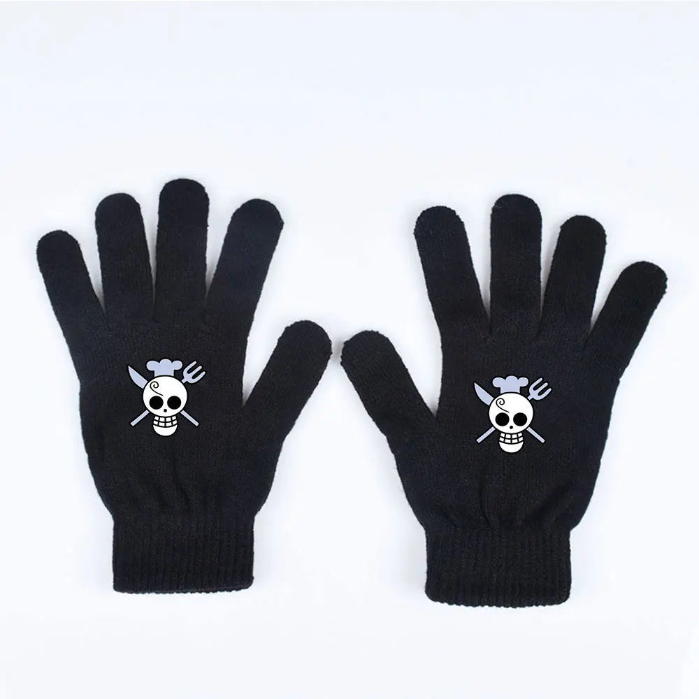 Guanti One Piece – Teschio Pirata Bianco Minimal