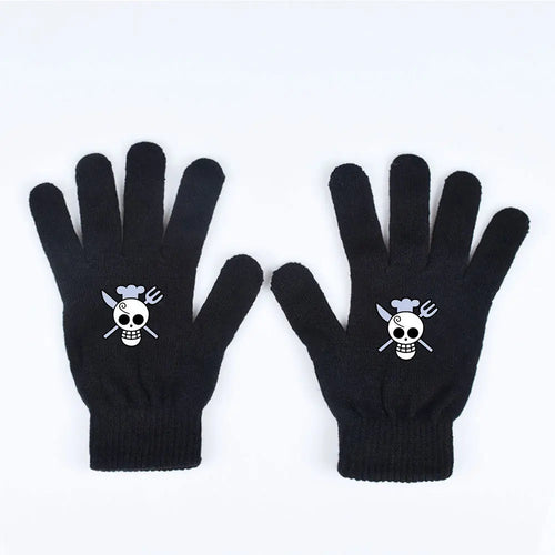 Guanti One Piece – Teschio Pirata Bianco Minimal