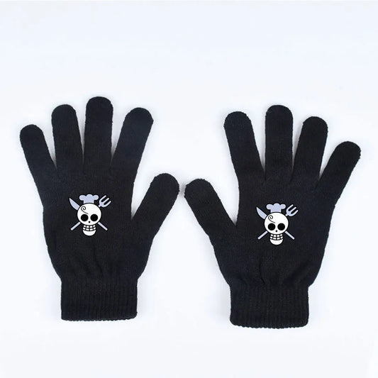 Guanti One Piece – Teschio Pirata Bianco Minimal
