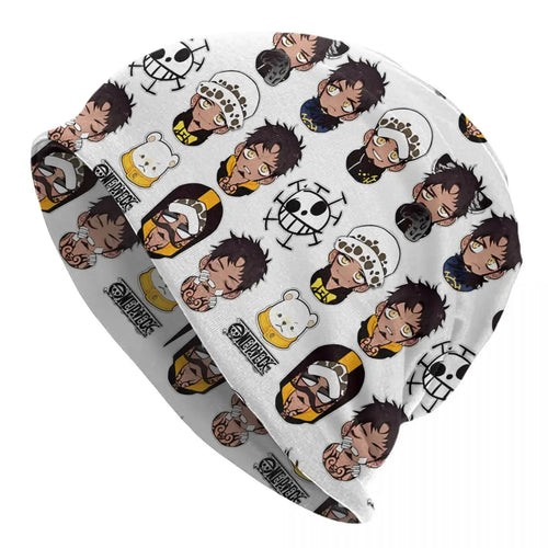 Gorro de One Piece con estampado de cabezas blancas