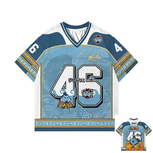 Maillot de sport One Piece Jinbe - Jersey de Sport Bleu