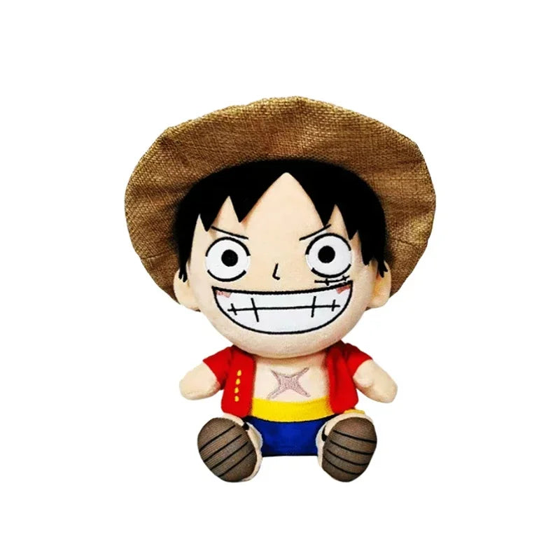 Peluche One Piece Monkey D. Luffy design souriant classique douce