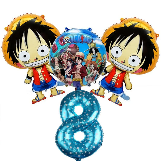 Kit de Ballons One Piece - Décoration Anniversaire 8 ans (Luffy & Zoro)
