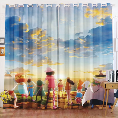 Rideau One Piece - Les Mugiwara Face à l'Horizon (Décoration Chambre)