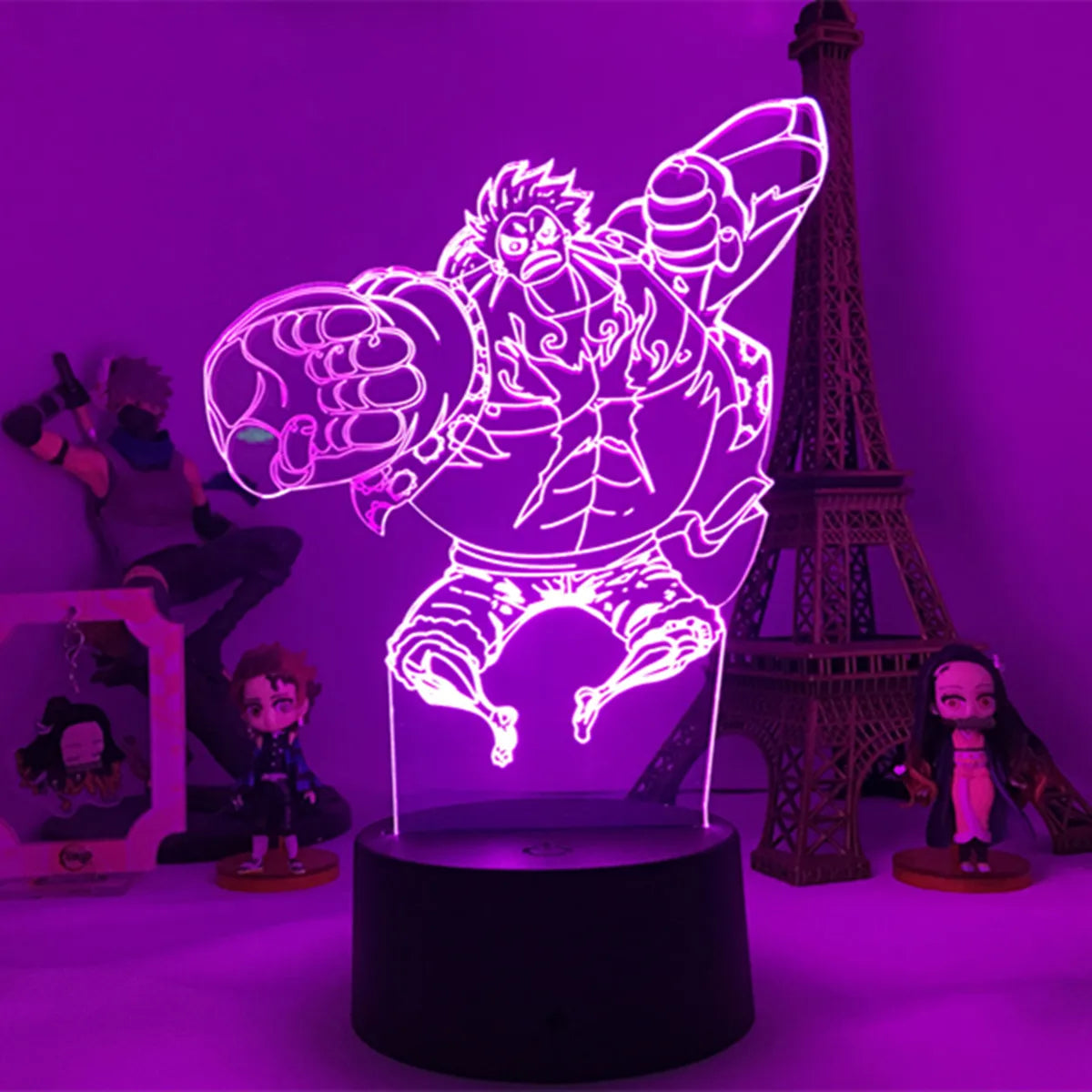 Lampe Veilleuse LED One Piece - Luffy Gear 4 Snakeman (Violet)