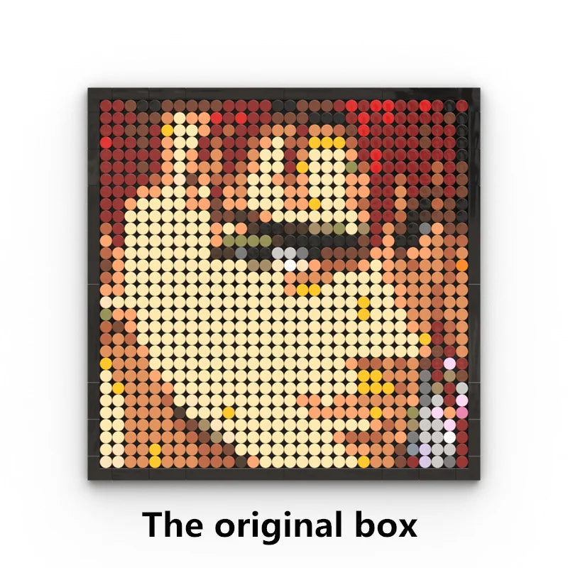 One Piece Pixel Art Mosaic Painting - Ritratto di Roronoa Zoro (mattoni)