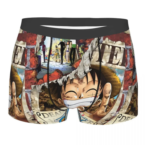 Boxer - Rufy e Shanks Seppia