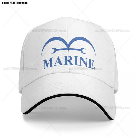 Casquette One Piece Marine - Blanc Pur (Logo Brodé)